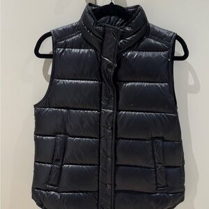 J. Crew Black Quilted Puffer Vest